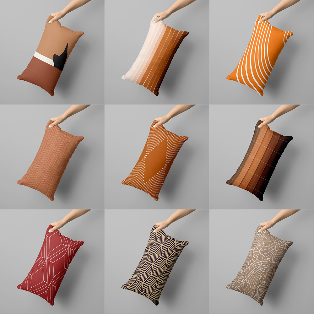 Langer Kissenbezug mit braunem Muster, 50 x 70 cm, für Zimmer, Sofa, Nickerchen, lange Umarmung, 40 x 60 cm, Heimdekoration