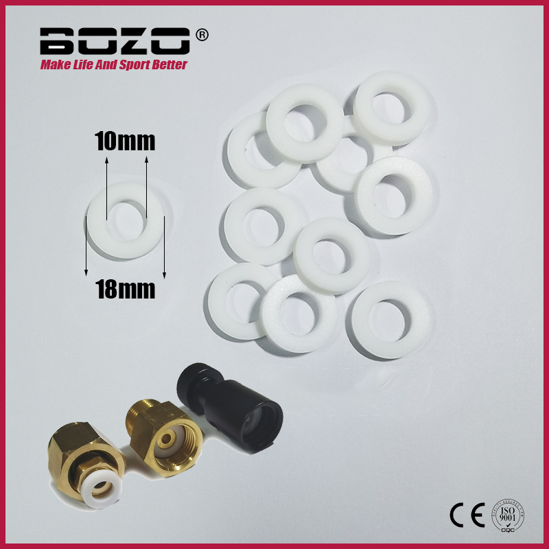 Hochdruck-PTFE-Unterlegscheibendichtung Sodastream TR21-4 W21,8 CGA320 G3/4 G1/2 Luftdichtung Dichtung O-Ringe Zylinderadapter