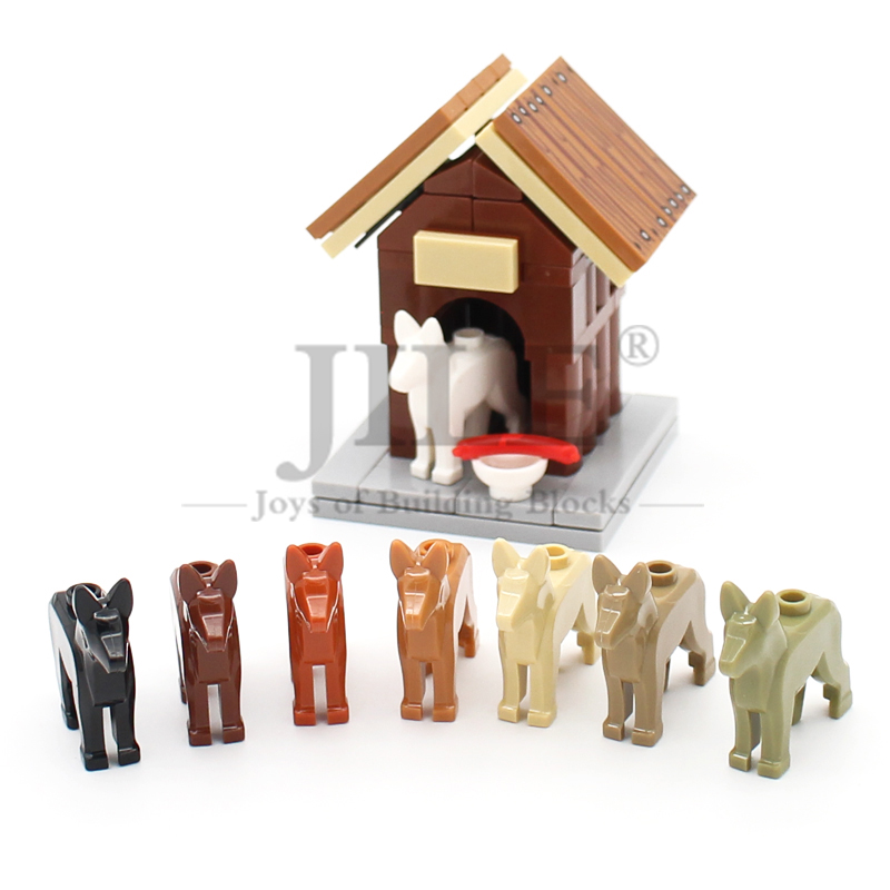 MOC-bloques de construcción de perro alsatiano Pastor Alemán, 92586 piezas, juguetes educativos, animales compatibles con partículas de ensamblaje