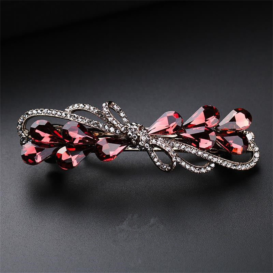 Nieuwe Mode Moeder Haar Clip Vrouwen Grote Elegante Strass Lente Clip Paardenstaart Clip Haar Trim Hoofddeksels Accessoires