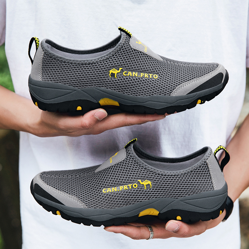 Mode chaussures d'été hommes chaussures décontractées maille en plein air respirant chaussures plates à enfiler hommes baskets confortables mocassins d'eau Zapatillas
