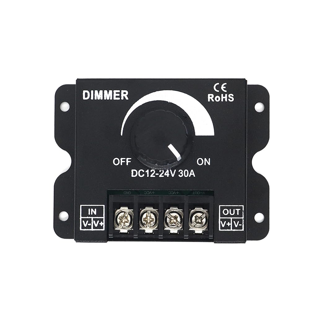 Regulador de intensidad LED DC 12V-24V 30A 360W regulador de voltaje controlador ajustable para tira de luz LED 5050 lámpara LED atenuadores de atenuación