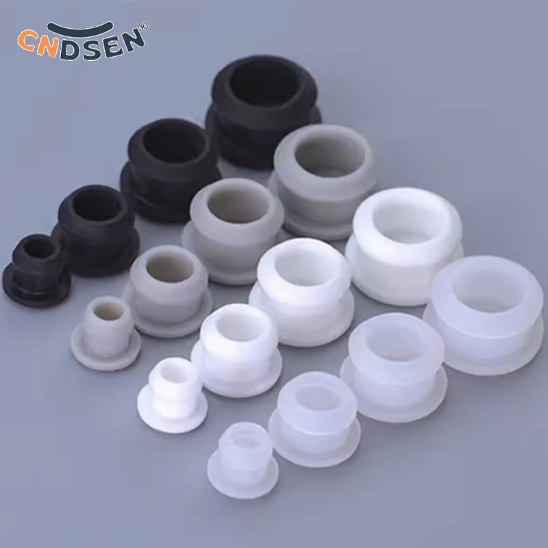 Tampas de borracha de silicone tipo t, tampa de plugue, junta de encaixe, rolha de vedação final 2.5mm-15mm, preto/branco/cinza/transparente