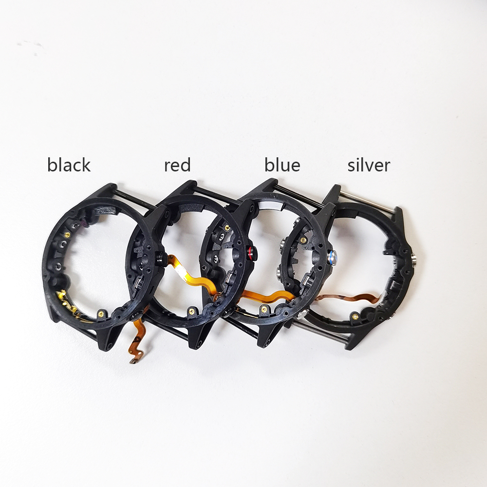 Cornice centrale per Garmin Fenix 5 / Fenix 5 Sapphire / Fenix 5 Plus, cover posteriore con stelo pulsante, parte di ricambio per riparazione