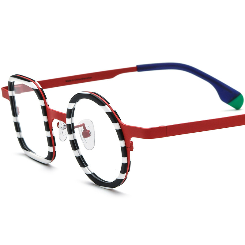 Vento vermelho acetato titânio luxo glasse quadro masculino moda marca design óculos quadro mulher retro geometria ultraleve quadro z560