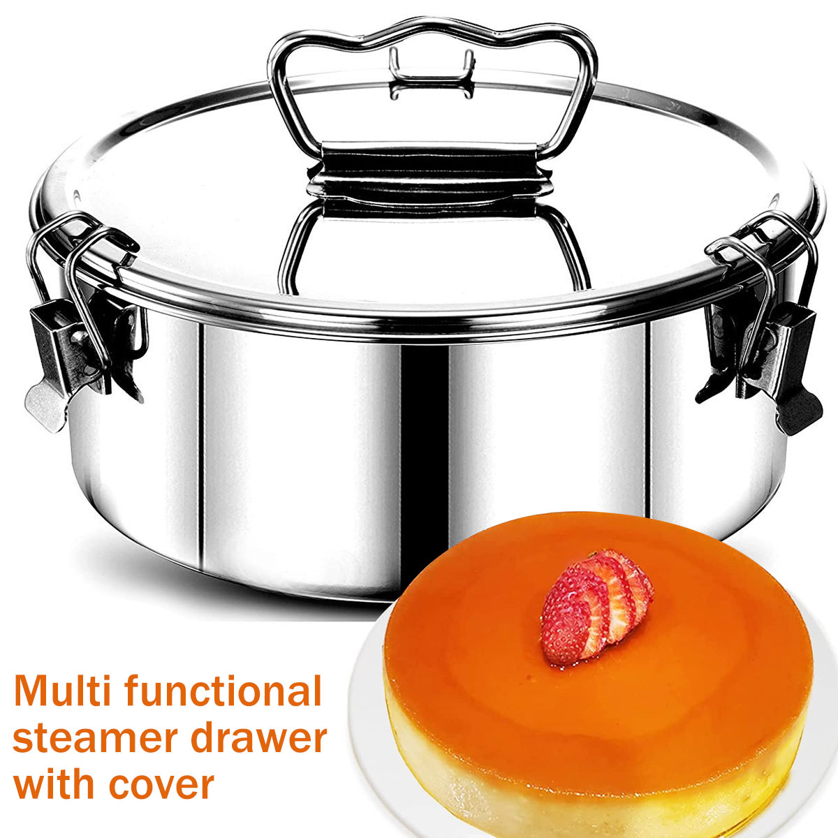 Forma do flanów ze stali nierdzewnej, forma do pieczenia ciast, forma do flanów 1.5QT, formy do cheesecake'ów, flanera, forma do flanów, przenośne narzędzia kuchenne do pieczenia ciast