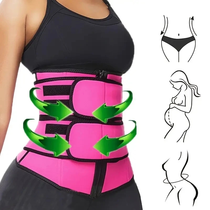Entrenador de cintura para mujer, corsé, cinturón recortador, cinturón para el sudor, cintura adelgazante, faja para pérdida de peso, cinturón ajustable