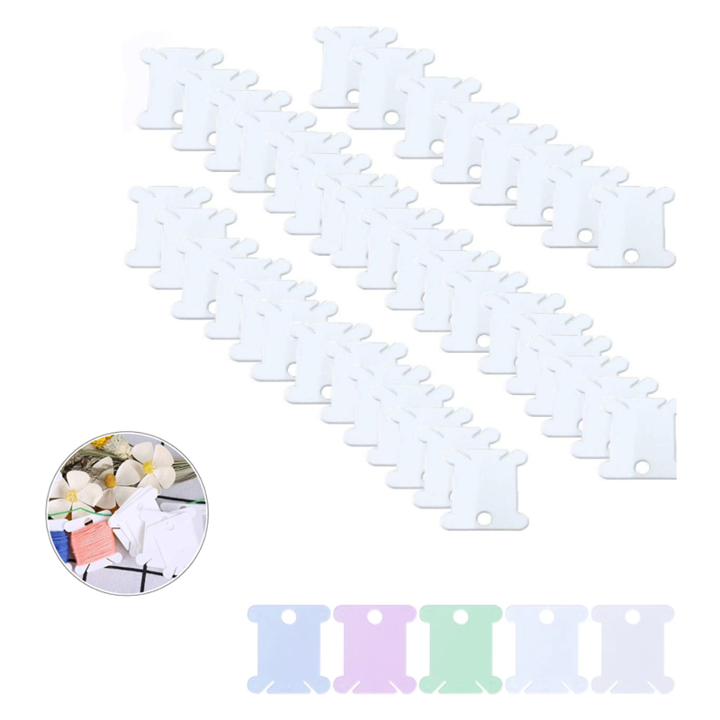 25/50/100/250 pièces/ensemble bobines en plastique ensemble de fil bobine fil carte broderie fil bricolage point support organisateur outils de couture
