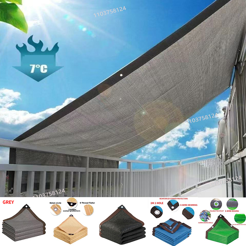 Sonnenschutznetz UV-beständiges Netz Sonnenschutztuch geeignet für Schatten in Pavillons und Gärten