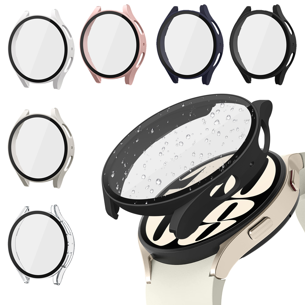 Чехол из закаленного стекла для Samsung Galaxy Watch 6, 40 мм, 44 мм, защитное стекло для экрана, чехол-бампер для Samsung Galaxy Watch 6, чехол-бампер