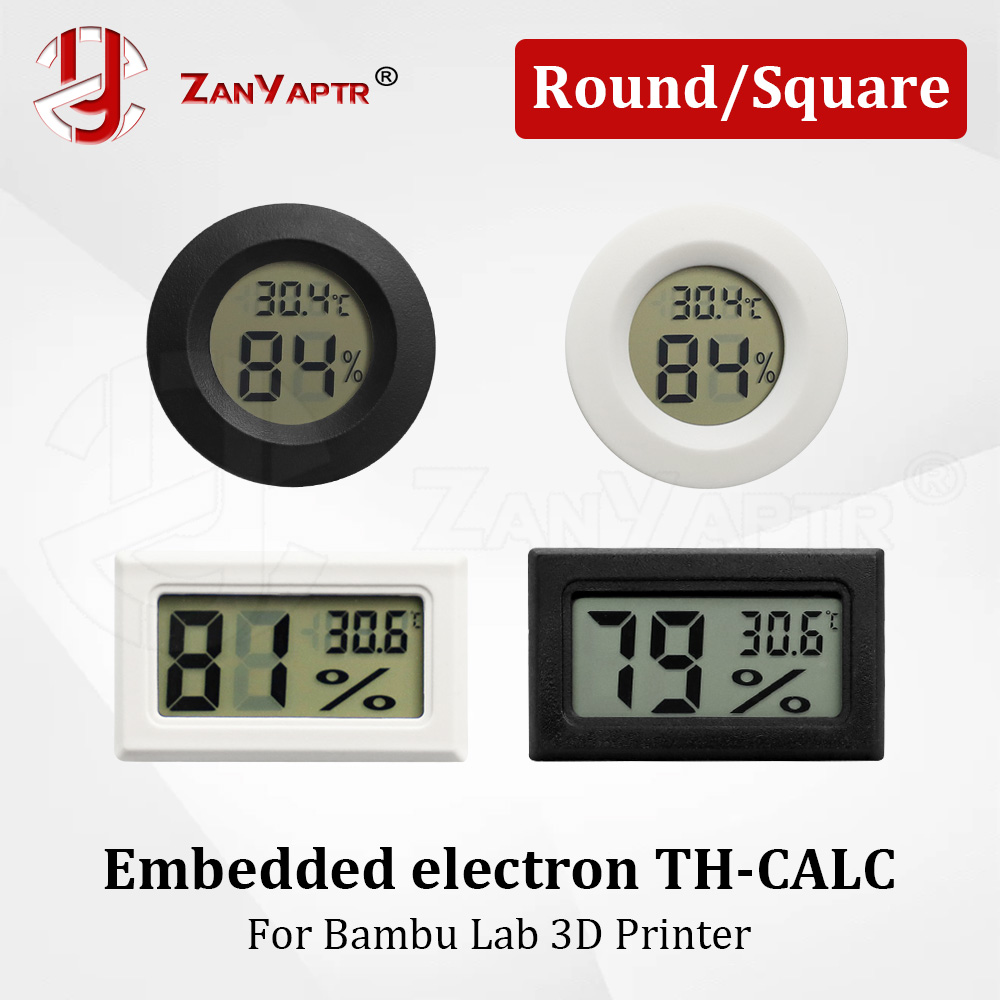 Voor Bambu Lab Elektronische temperatuur- en vochtigheidsmeters 3D-printeraccessoires Nauwkeurige meting Thermometer