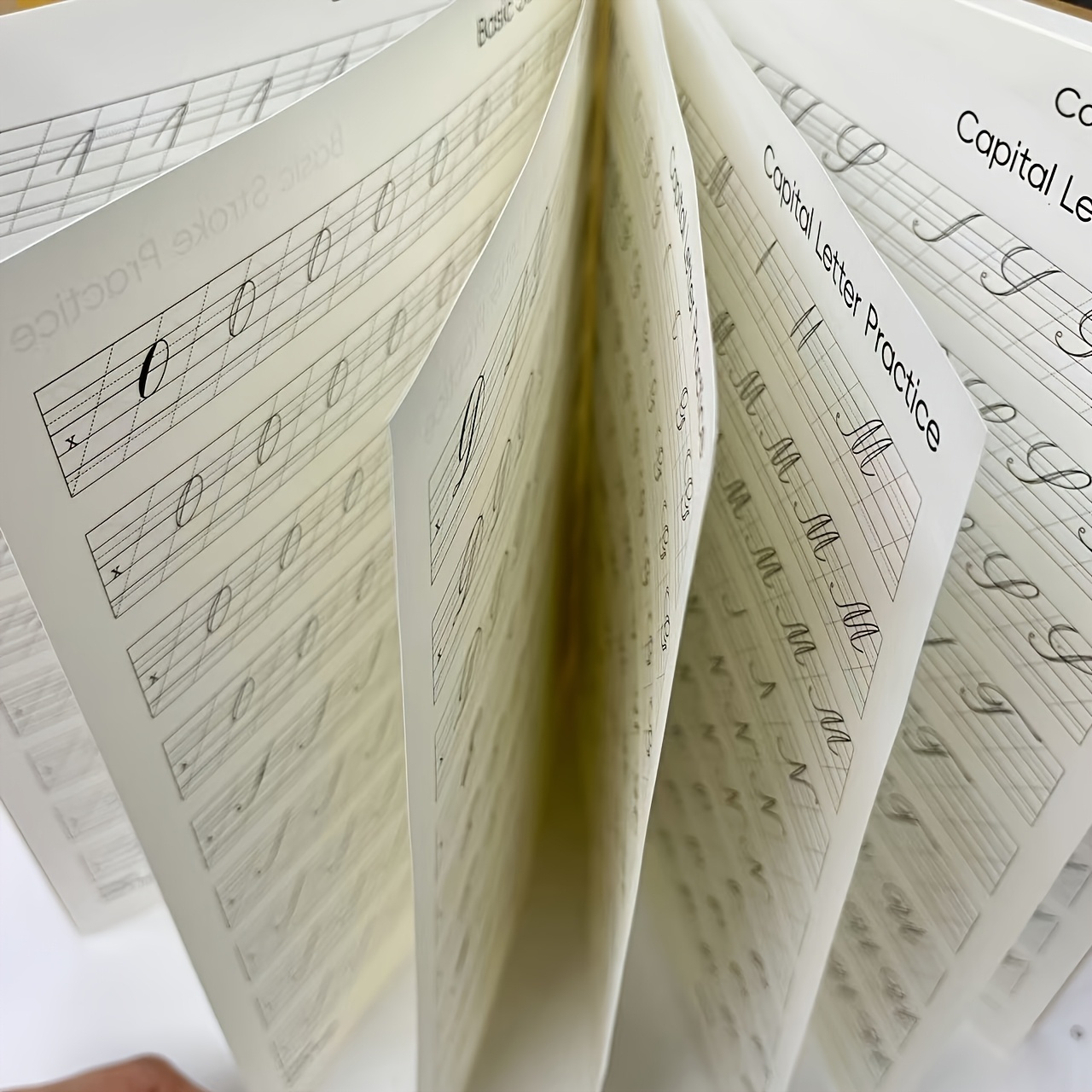 1 本の書道練習帳 - 大きなサイズの大人向け英語手書きワークブック - 書道とタイポグラフィのスキル教育用作品