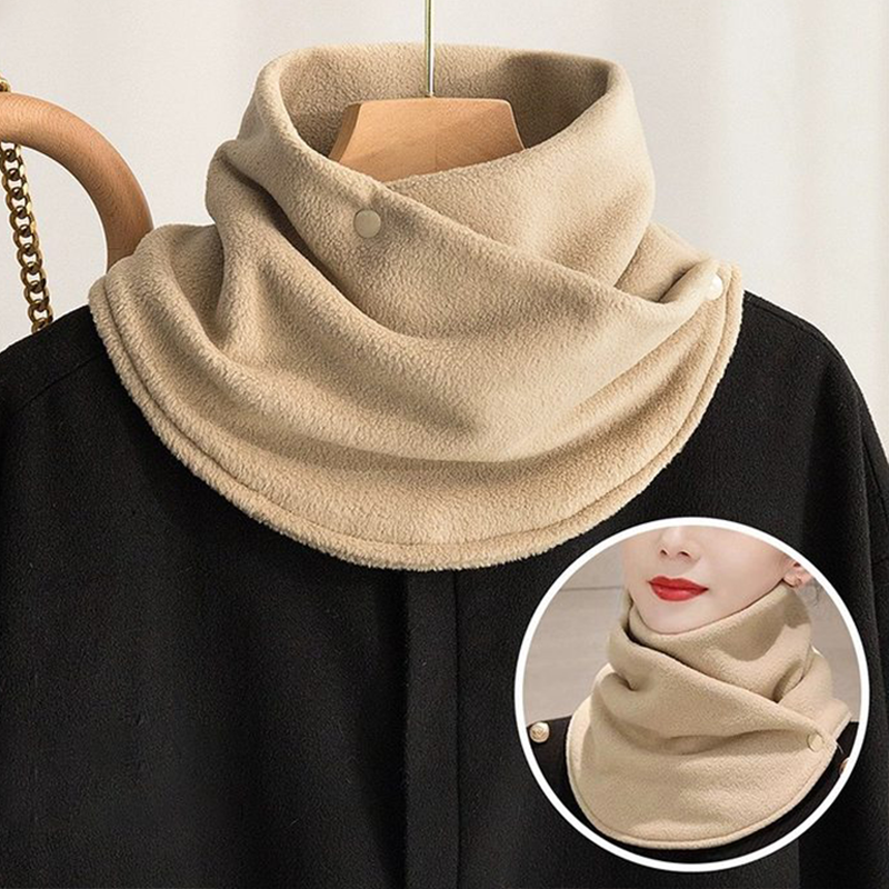 Fleece-Halstuch, verdickt, wärmend, weiche Halsmanschette für Männer und Frauen, Schals, Plüsch, warm, Unisex, doppellagiges Halstuch-Zubehör