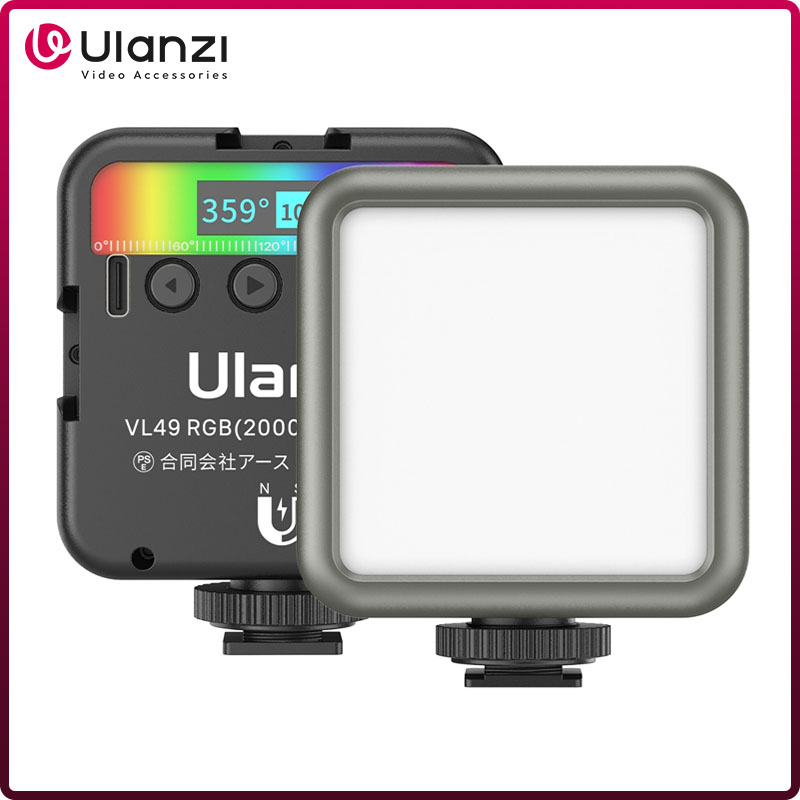 Ulanzi VL49 RGB Mini lumière vidéo LED 2000mAh 2500K-9000K lumières de photographie portables Vlog lumière de remplissage pour lampe d'appareil photo reflex numérique