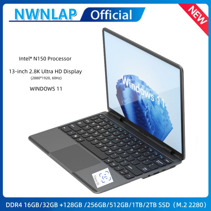 13th Gen Intel® N150 Processor Intel UHD Graphics 13-inch 2.8K 2880*1920, 60Hz Ultra HD Display  16G/32G  1TB 2TB