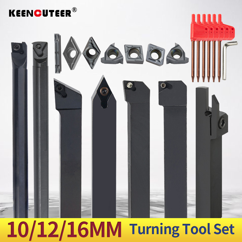 Juegos de herramientas de torneado MGEHR SDJCR SDNCN SCLCR SER SNR, barra perforadora de torno con 7 Uds., soporte de corte CNC de inserción de carburo, 10/12/16MM