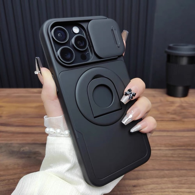 Casing Ponsel Armor Tugas Berat Tahan Benturan 2N1 untuk IPhone 16 Pro Max 15 14 13 Magnetik 360 °   Kotak Penutup Berang-berang Bumper Dudukan Cincin
