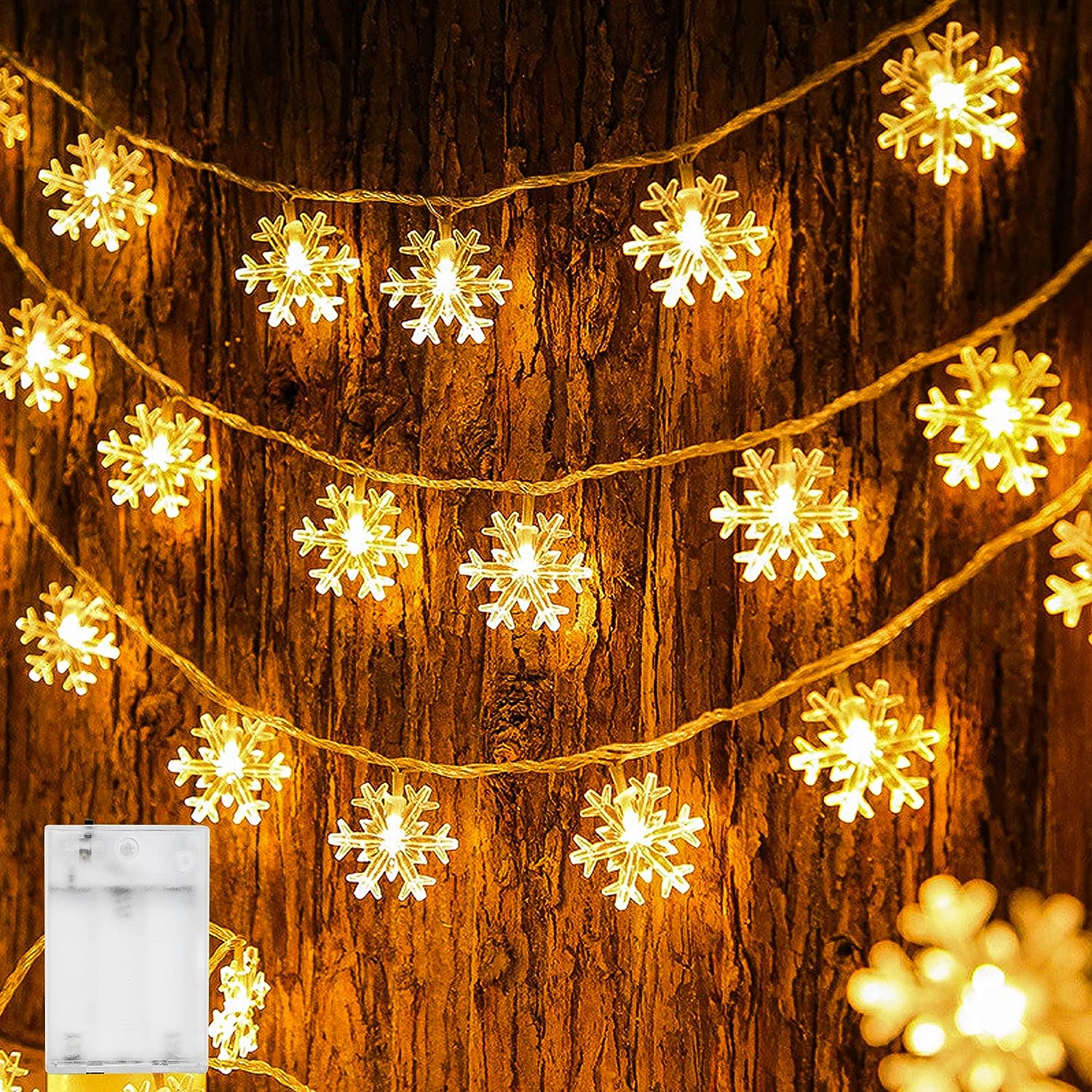 Luci LED a Forma di Fiocco di Neve per San Valentino, Luci Fatate LED per Pasqua, Ghirlande per Matrimoni e Feste, Strisce Luminose per Decorazioni Festive