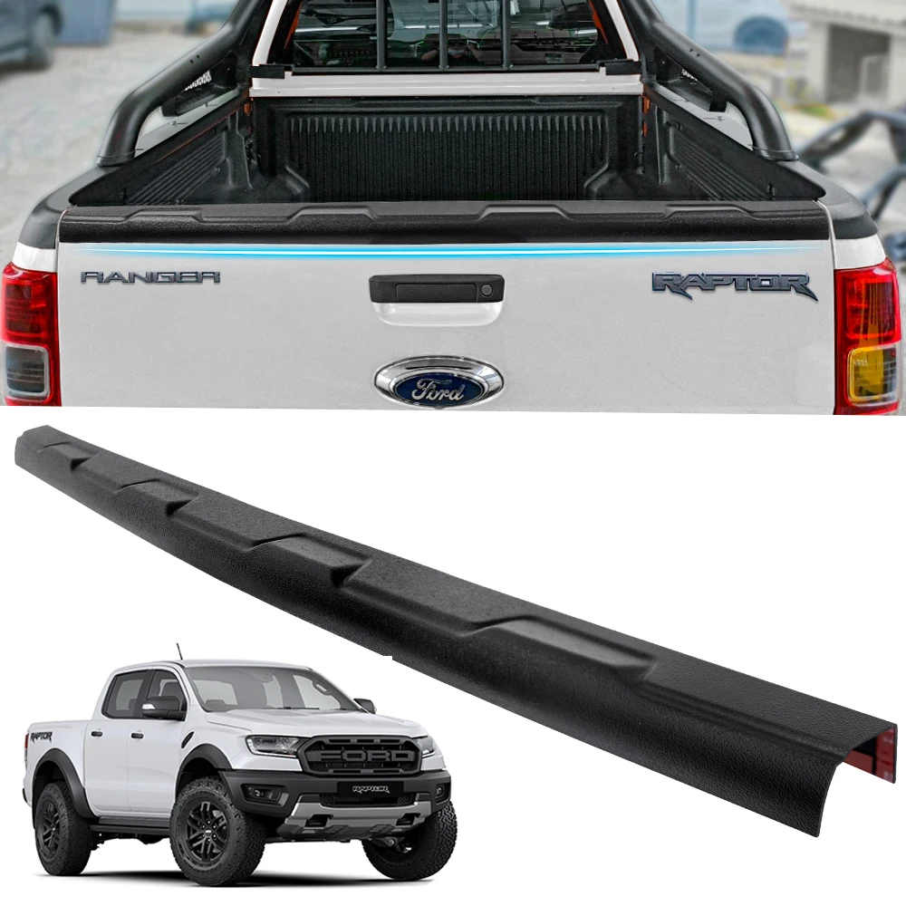Garniture de hayon arrière texturée, couvercle de protection pour Ford Ranger Raptor 2015 – 2022, accessoires de camion pick-up de style Raptor