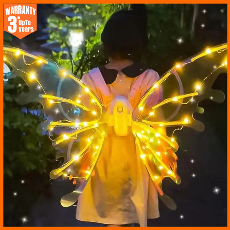 Halloween enfants ailes de papillon électriques ailes d'elfe Costume magique Led chauve-souris aile Cosplay habiller pour enfants chats chiens