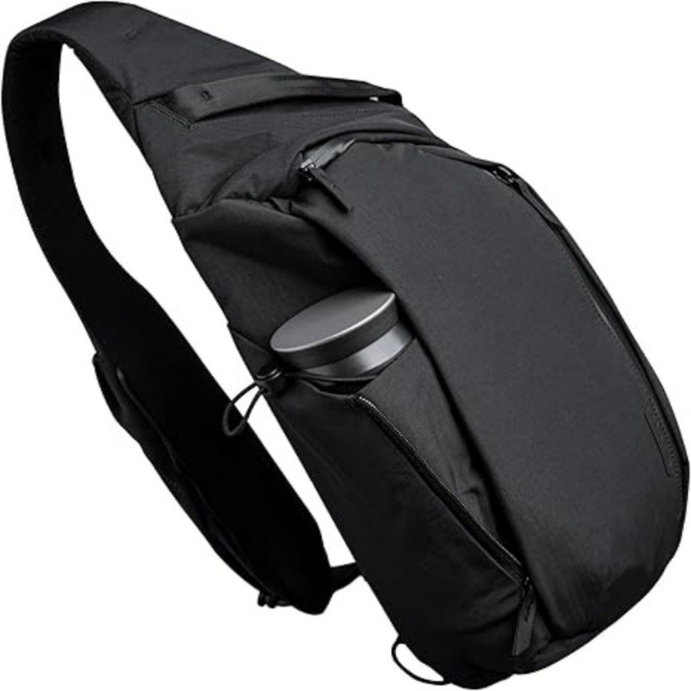 Mode Eenvoudige crossbodytas met zak voor waterfles Casual sling-rugzak Effen kleur schoudertas Outdoor Sport