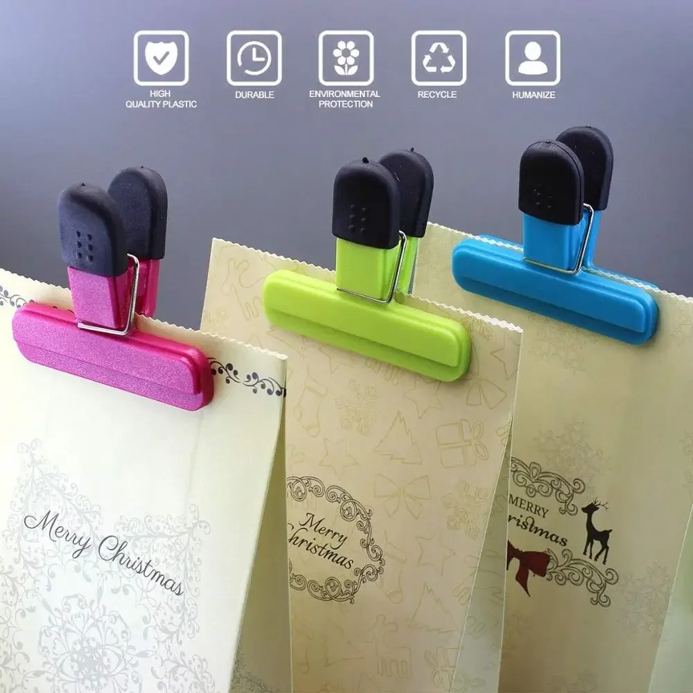 Multi functional food sealing clip, colorful strong sealing clip, snack bag preservation clip, kitchen moisture-proof sealing to