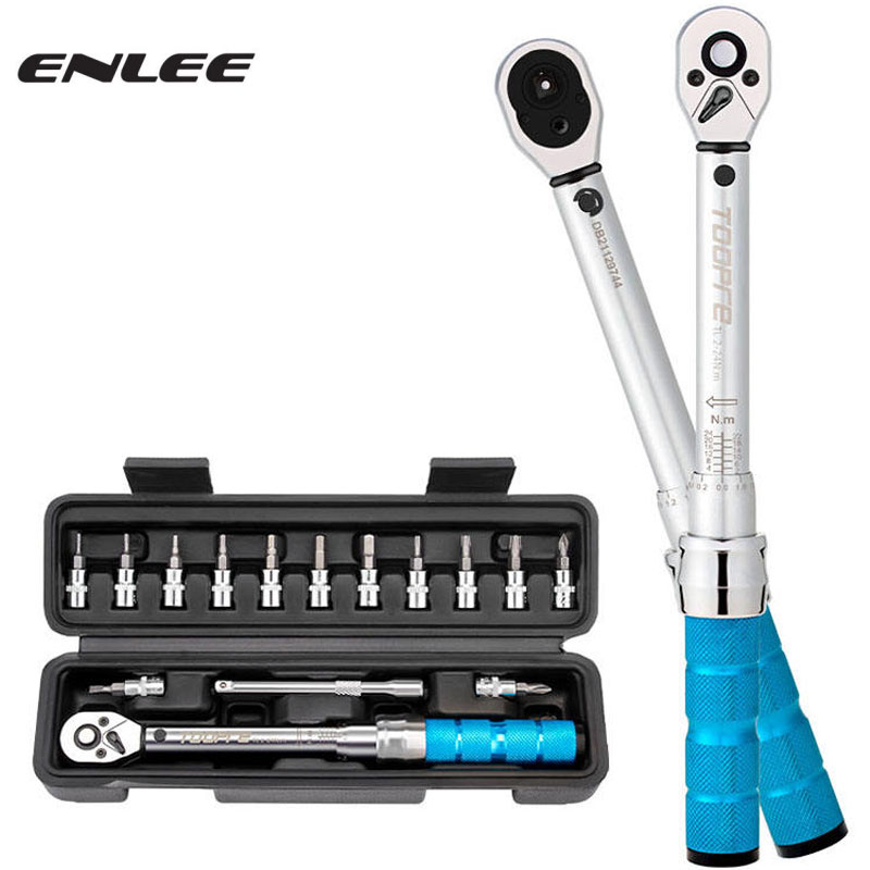 Jeu de clés dynamométriques pour vélo, 1/4 pouces, 2 à 14 Nm, Kit d'outils de réparation de vélos pour vtt, vélos de route et de montagne