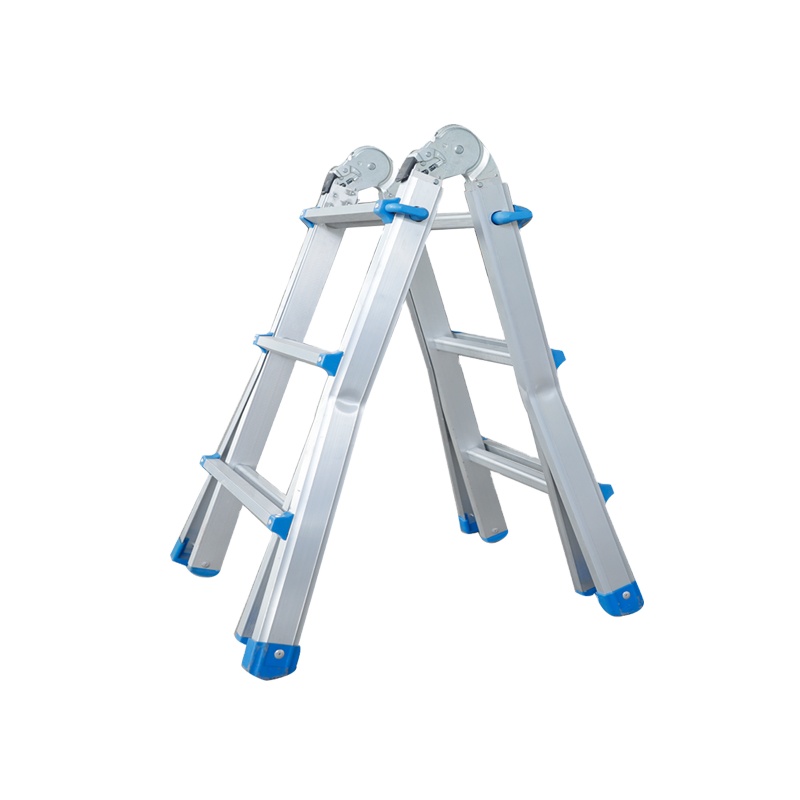 Portable Multi-functional Aluminum Alloy Folding Ladder,for Indoor&Outdoor with Anti-Slip Sturdy and Wide Pedal Ladder
