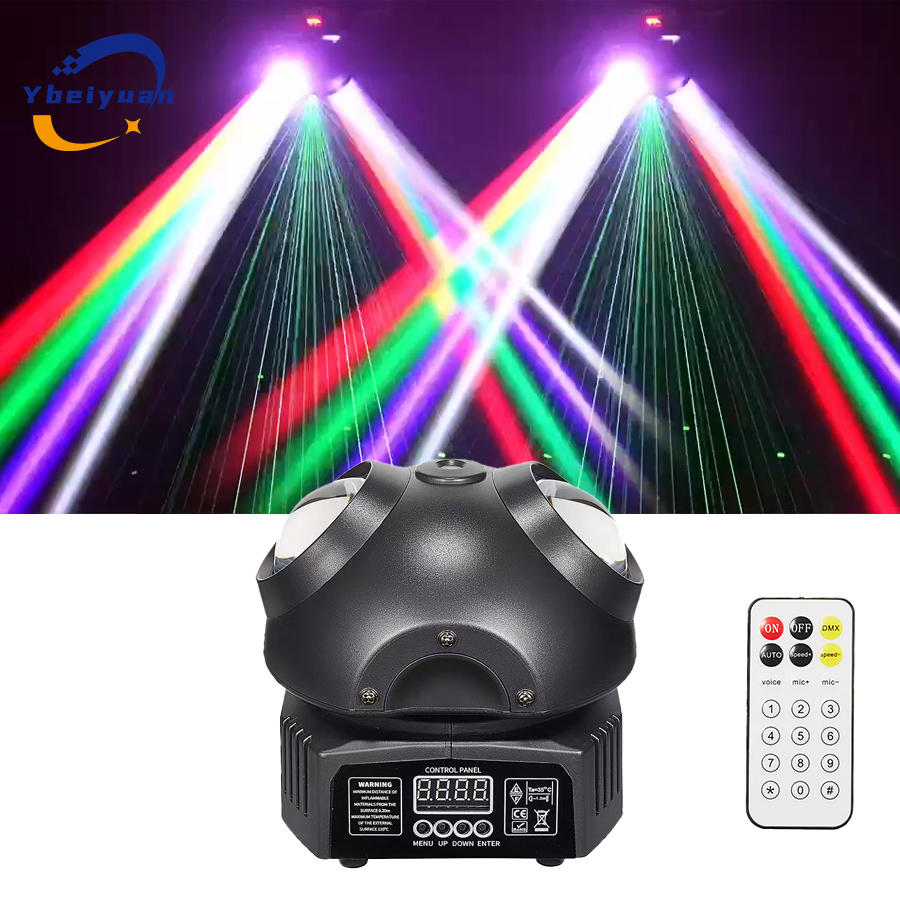 新しいディスコ DJ ステージ回転レーザー + ビーム RGB ストロボグリーンレーザー DMX512 ライトプロジェクターバーパーティー結婚式クリスマス