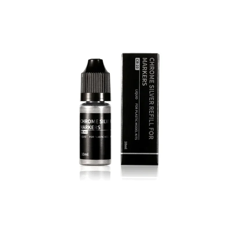 DSPIAE CR-10 DIY Chrom Silber Marker Nachfüllen Airbrush Spray Malwerkzeug Modellbau Werkzeuge für Modell Hobby Werkzeuge 10 ml