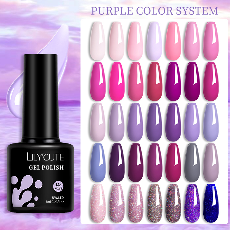 LILYCUTE 7ML vernis à ongles Gel fournitures pour ongles vernis Semi Permanent Nail Art manucure tremper LED UV Gel vernis à ongles