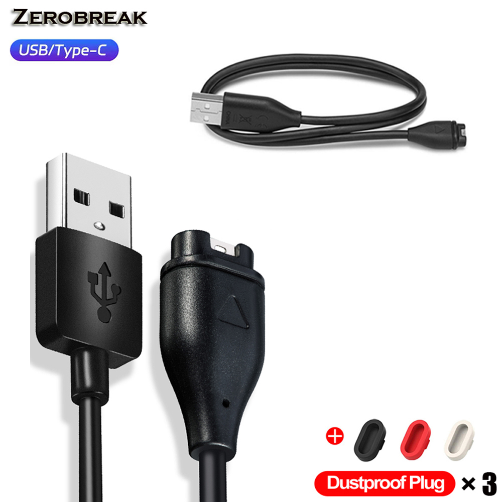 1 meter USB Type C oplaadkabel voor Garmin Fenix 7 7S 7X6 6S 6X5 5S 5X Vivoactive 3 4S Venu 2 2S 3 3S met stofdichte stekker