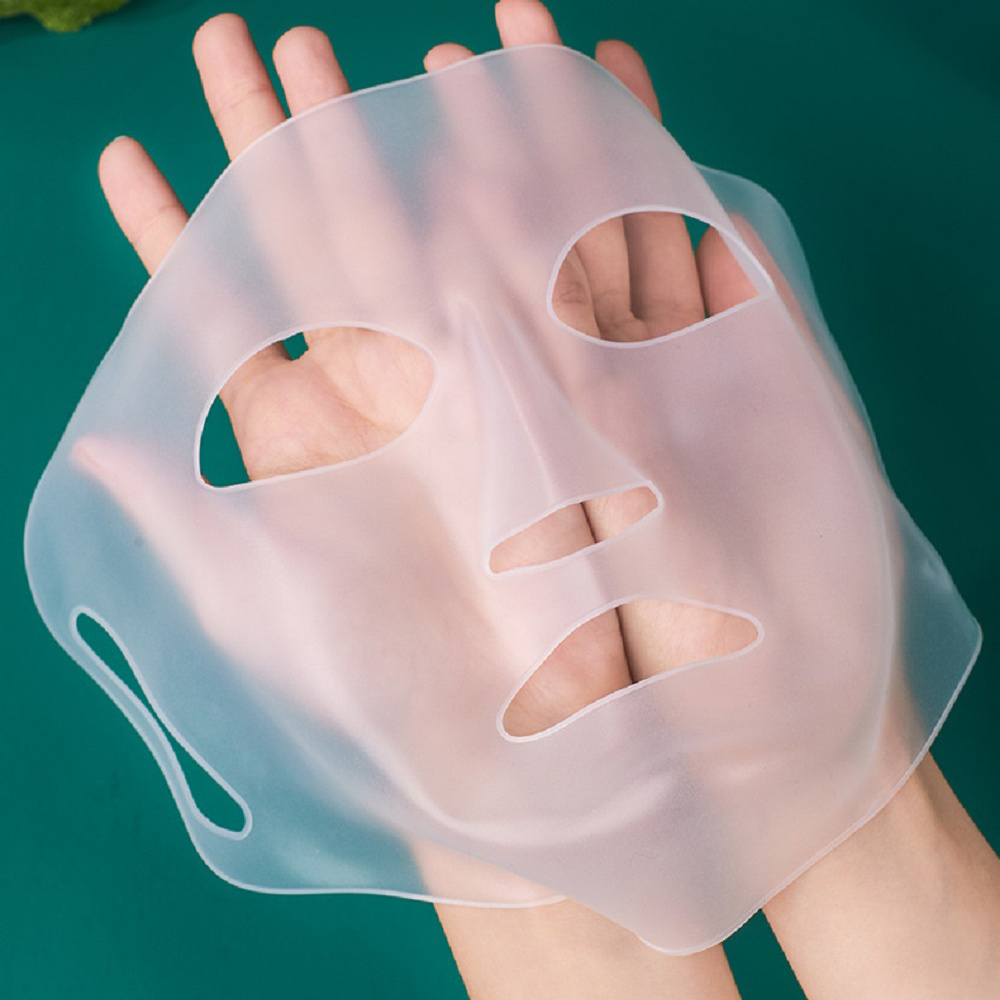 Mascarilla Facial de silicona 3D para mujer, cuidado de la piel, hidratante, reafirmante, antiarrugas, hoja de Gel reutilizable, herramienta para el cuidado de la piel Facial