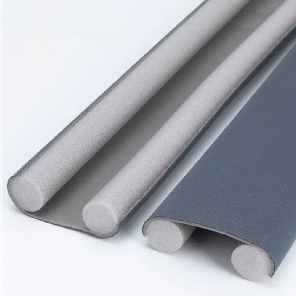 1PC Waterproof Door Bottom Seal Strip Double Layer Silicone Draft Excluder Adjustable Soundproof Wind Noise Reduction Guard