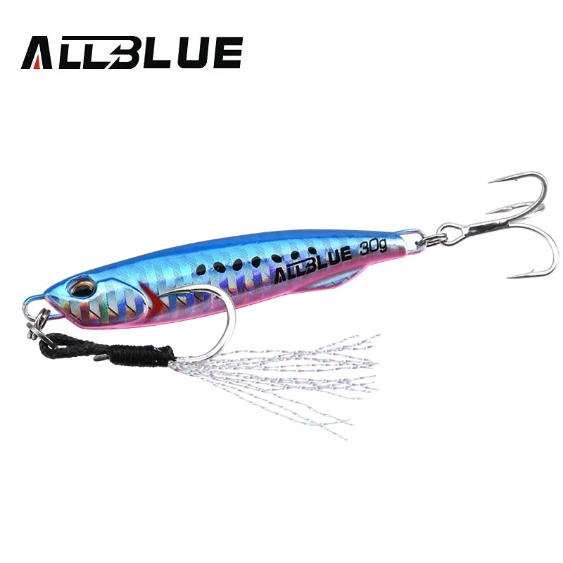 ALLBLUE DRAGER 슬림 금속 주조 지그 스푼 20G 30G 40G 60G 해안 드래그 캐스트 지그 농어 루어 인공 미끼 낚시 태클
