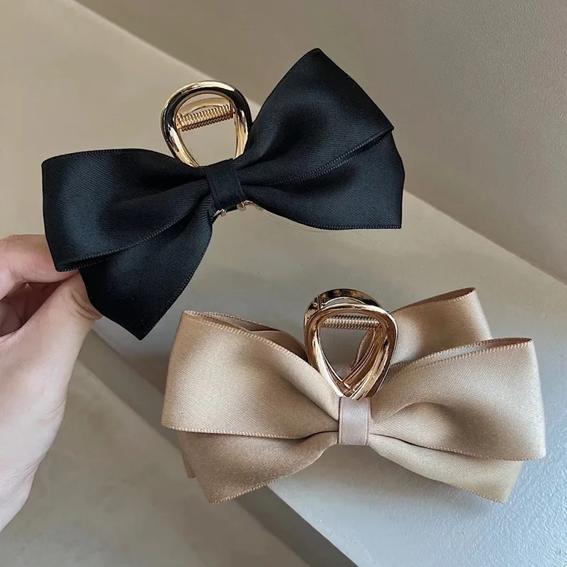 Pince à cheveux avec nœud en métal, mode coréenne, haute qualité, Simple et élégante, pince à cheveux, couvre-chef pour filles et femmes, accessoires pour cheveux