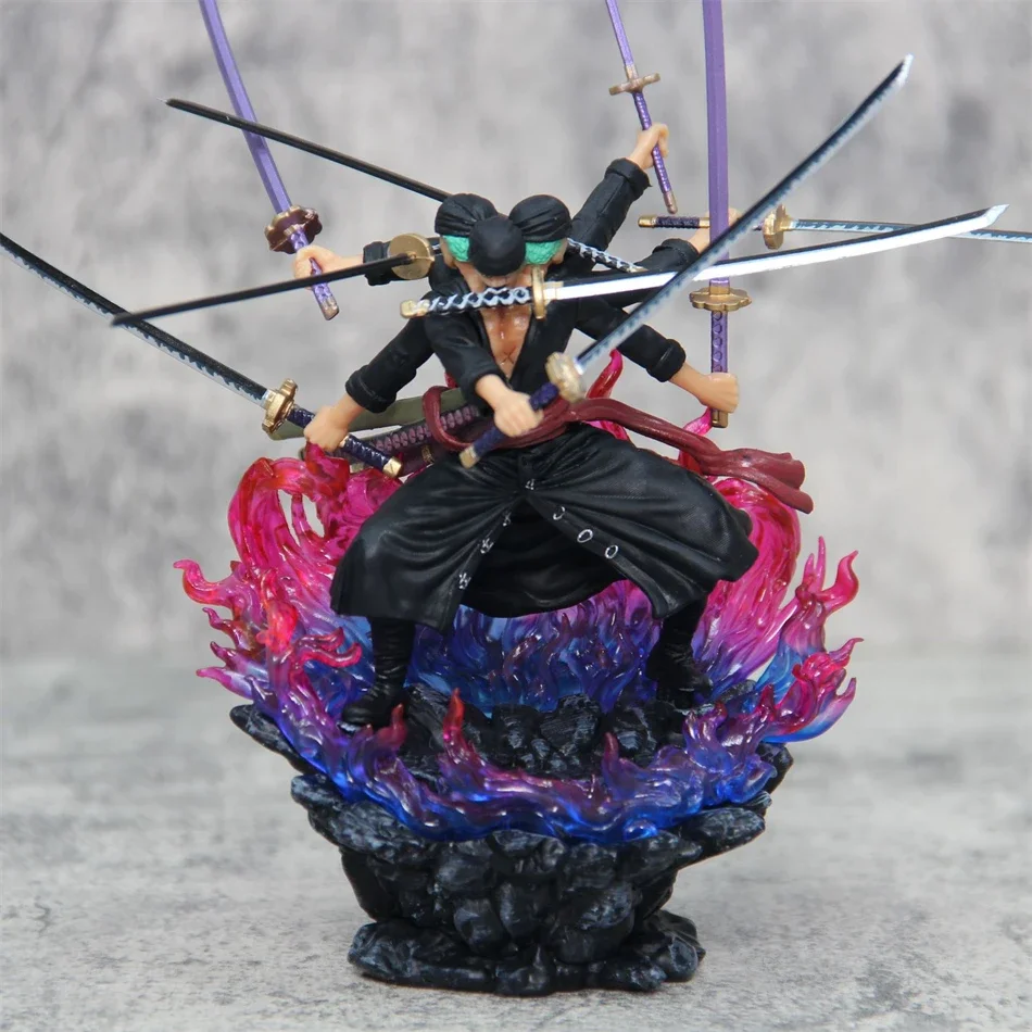 One Piece Zoro Action FigureอะนิเมะรูปAsura Roronoa Zoroรูปปั้นAction Figure Collectionของเล่นสําหรับXmasคอลเลกชันGitf