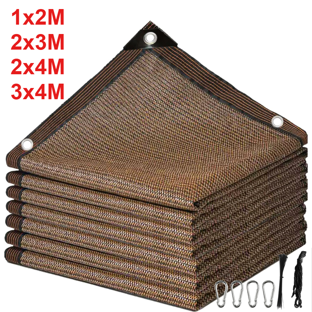 PE Sun Shade Net Anti-UV Canopy Heavy Duty Sunshade Sheet Cover with Grommet Multi UV Protection For Outdoor Terrace Plant Garde
