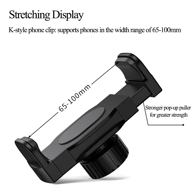 Soporte de teléfono para coche con clip de resorte mejorado Eary, compatible con iPhone y cualquier teléfono móvil de 4-7 pulgadas.