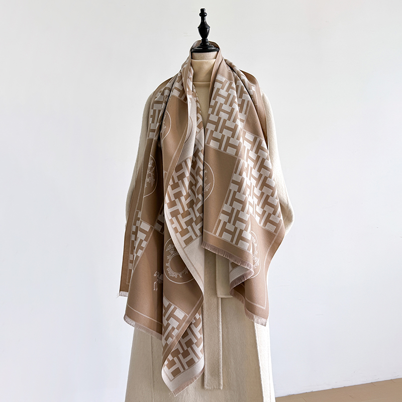 Elegante Polka Dot Design Sjaal Imitatie Kasjmier Zacht Warm Veelzijdige Sjaal Koudbestendig Winddicht Deken Sjaal voor Herfst Winter