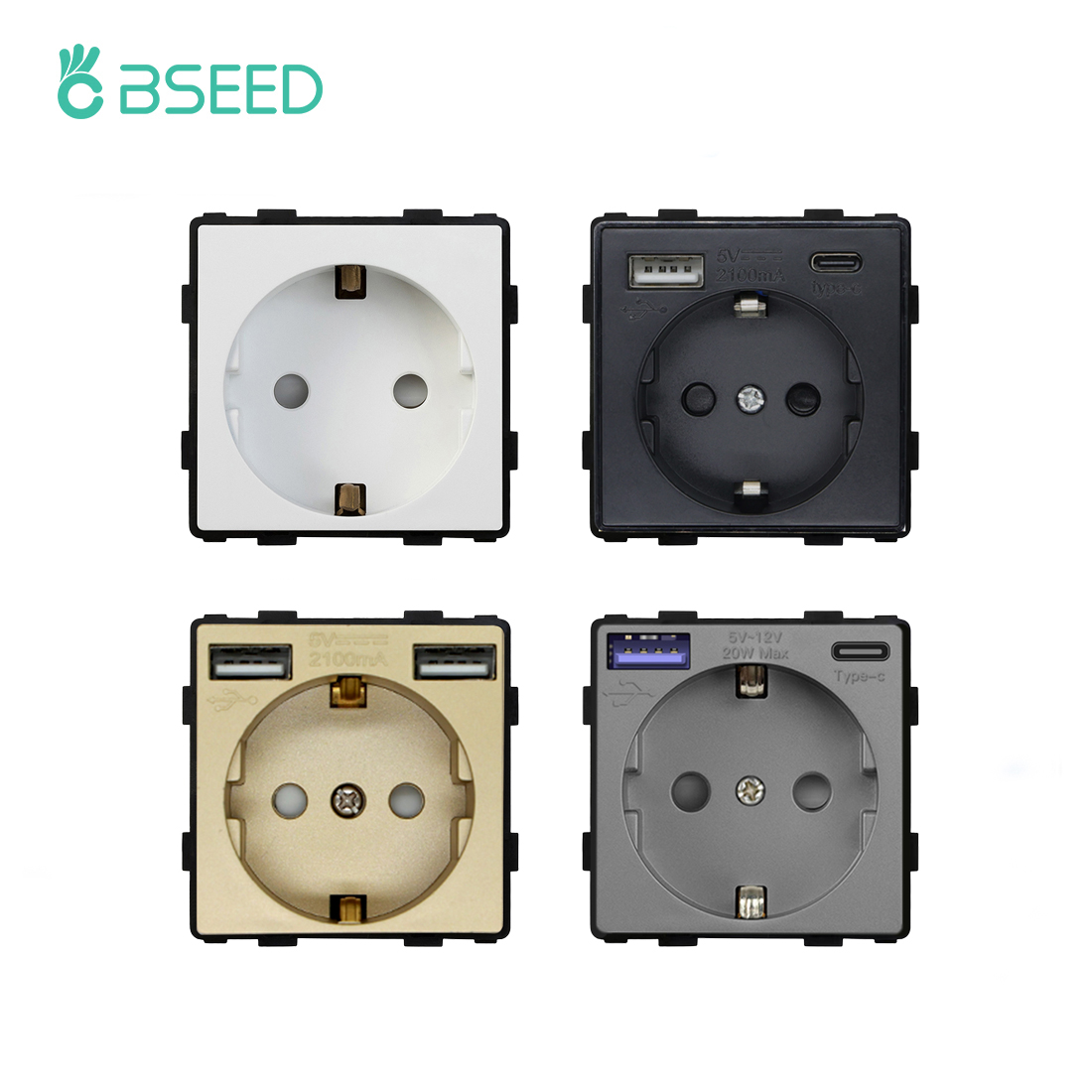 Standard ue ścienne gniazdo zasilające wyjście USB bez panelu szklanego do DIY części typu-C Port ładowania część 110-250V 16A