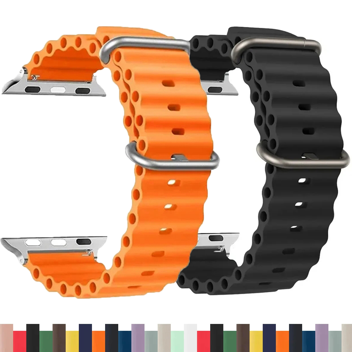 Strap For Apple Watch Ultra Band 49mm 46mm 44mm 45mm 42mm 41mm 40mm 44mm 45mm Ocean Belt iWatch Series 11 10 9 8 SE3 Ultra3 Band