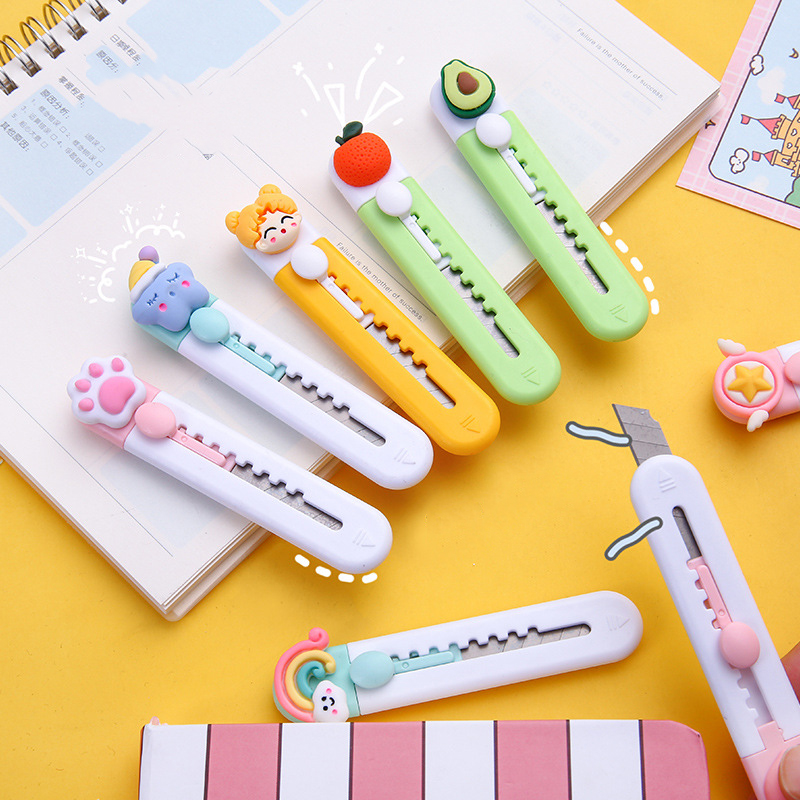 Cuchillo de utilidad, caja de corte, Mini cuchillo lindo, paquete expreso portátil, eliminación, cortador de papel para oficina de estudiantes