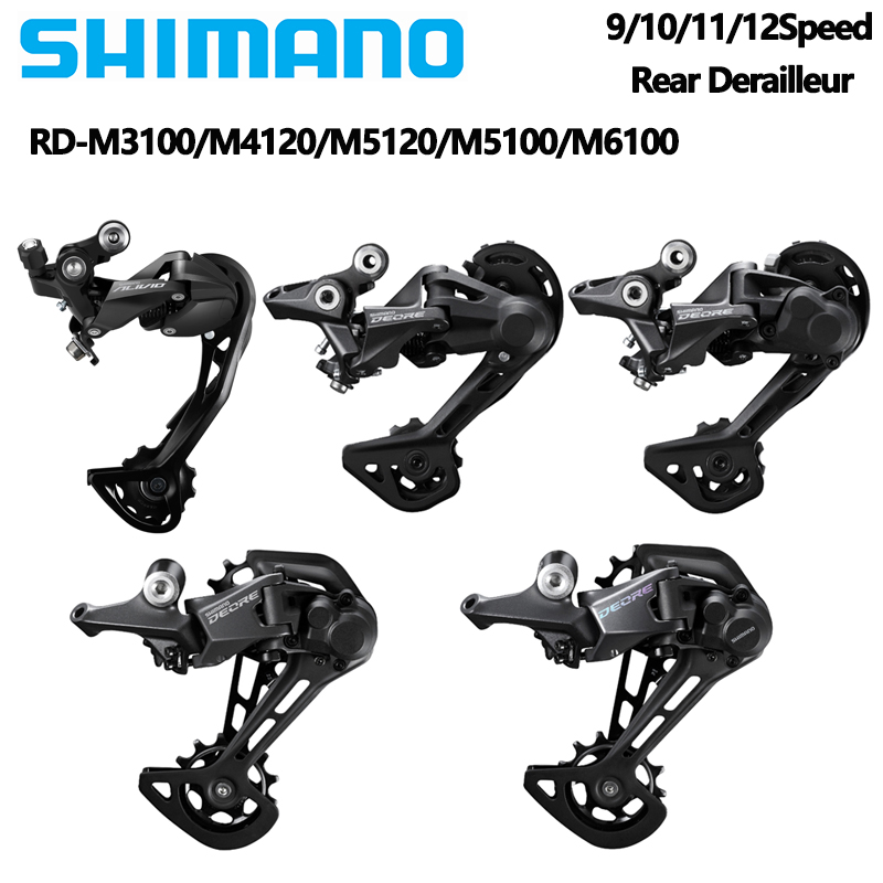 Shimano DEORE M5120 M4120 M3100 M5100 M6100 SGS Derailleurs belakang sepeda gunung 9S 10S 11S 12S, suku cadang sepeda MTB SHADOW