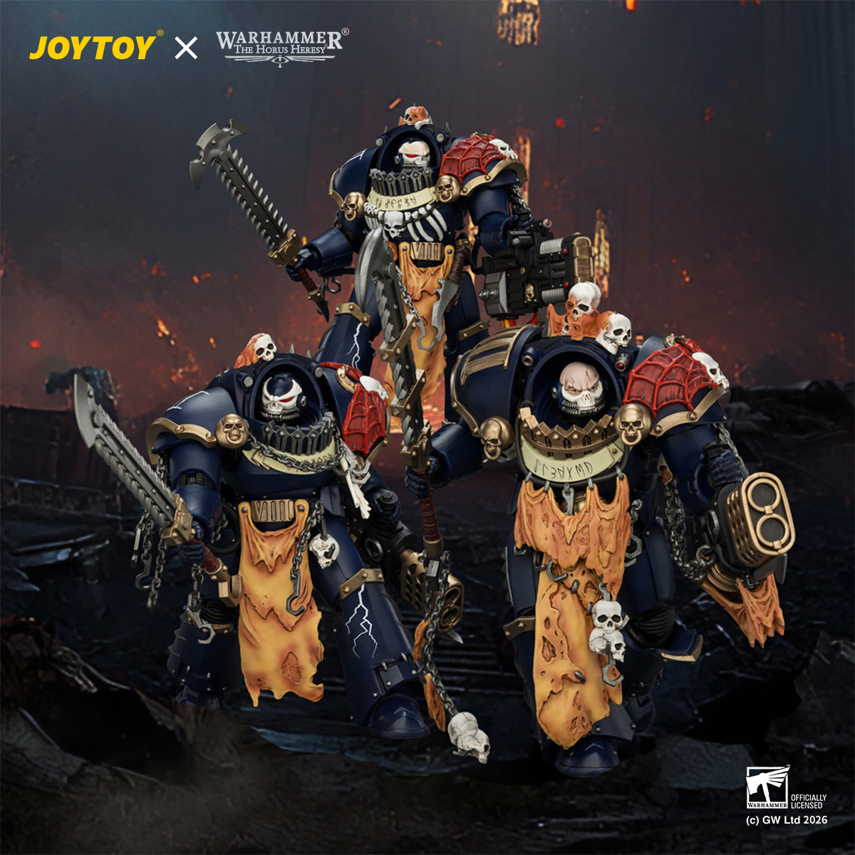 JOYTOY Warhammer "The Horus Heresy" 1/18 Actiefiguren Night Lords Contekar Terminator Dissident