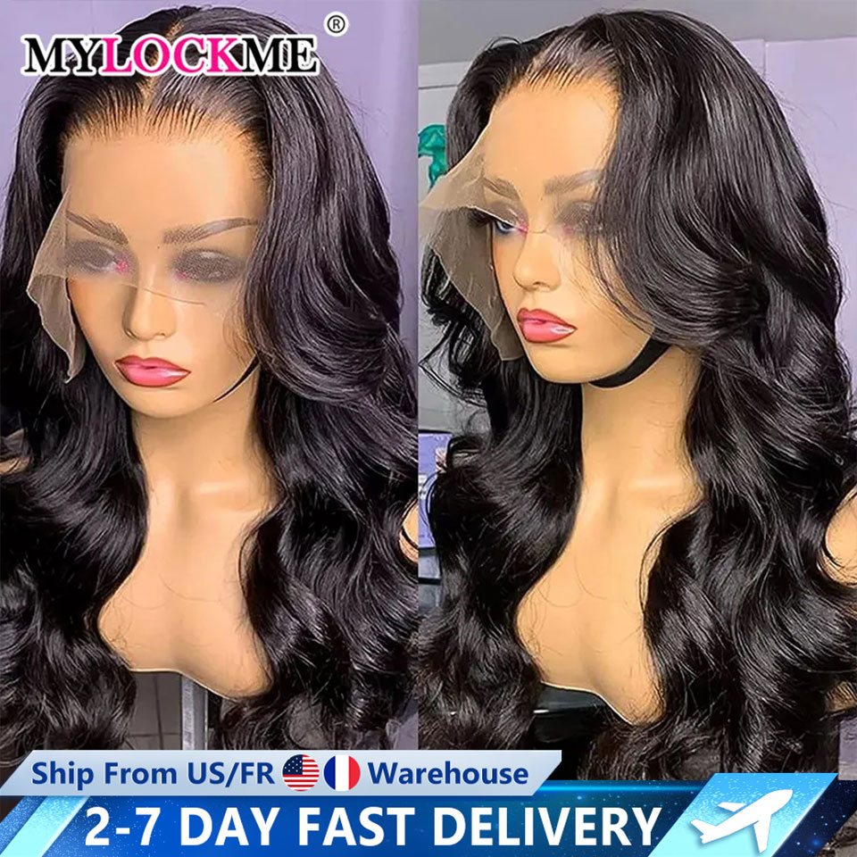 Wig renda rambut manusia gelombang tubuh 34 32 30In Wig depan 13x4 13x6 renda transparan untuk wanita 6x4 5x5 Wig rambut manusia tanpa lem