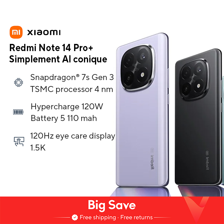 World Premiere Global Version Redmi หมายเหตุ 14 Pro + สมาร์ทโฟน 5G Snapdragon 7s Gen 3 200MP กล้องด้านหลัง 120W HyperCharge IP68