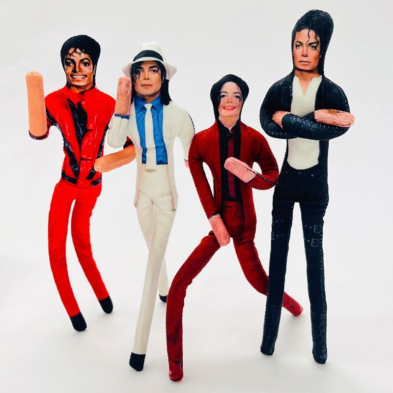 Michael Jackson Bendable Plush Doll Flexible Wire Frame Poseable MJ Abstract Rat Jerky Doll King of Pop Collectible Toy Fan Gift