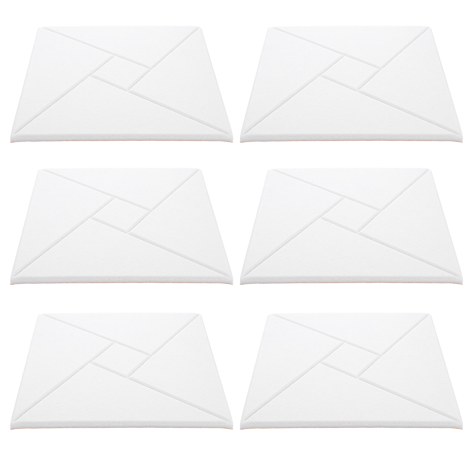 6pcs Soundproof Panels Acoustic Foam Self-Adhesive Sound Absorbing Wall Tiles For Room Ktv Studio Insulation Block