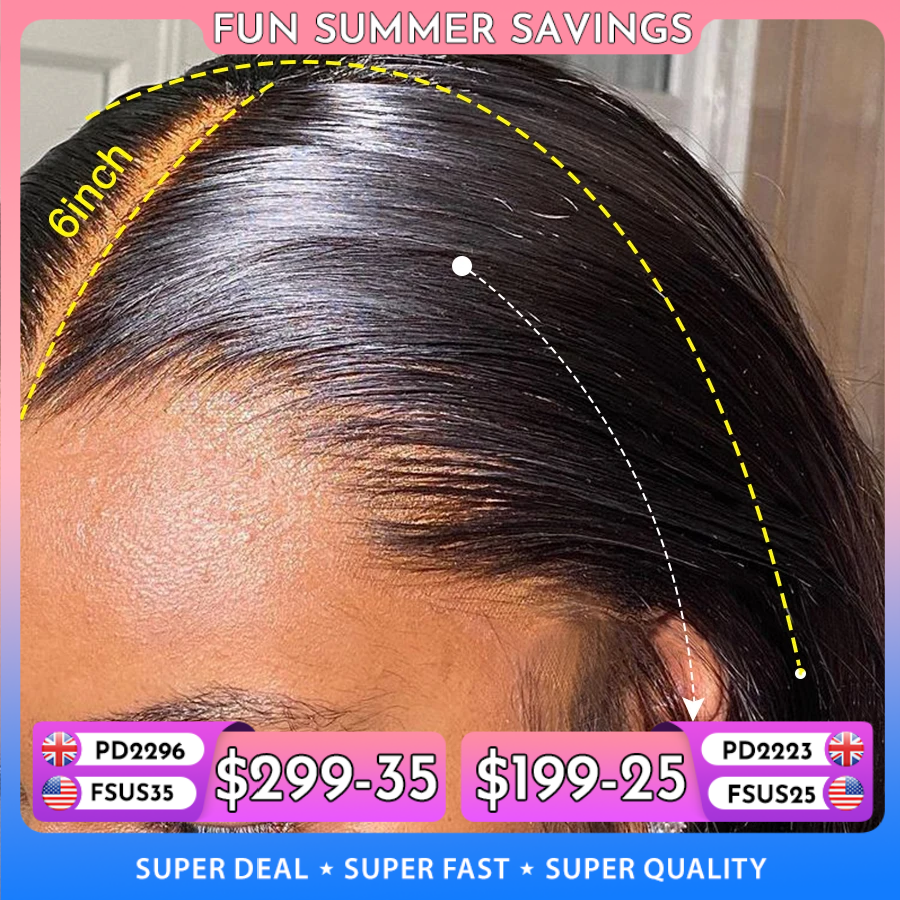 Wig penuh renda 13x6 HD 250% Wig rambut manusia depan renda HD tidak terlihat Wig rambut halus kulit meleleh Wig rambut Brasil telah ditanami